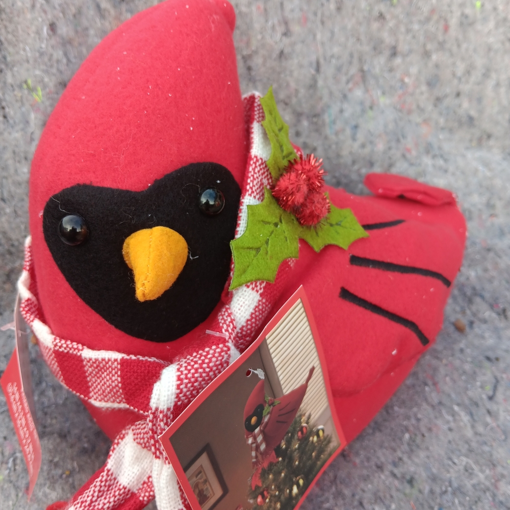 Red Decorative Plush Cardinal Bird for Pets & Home
